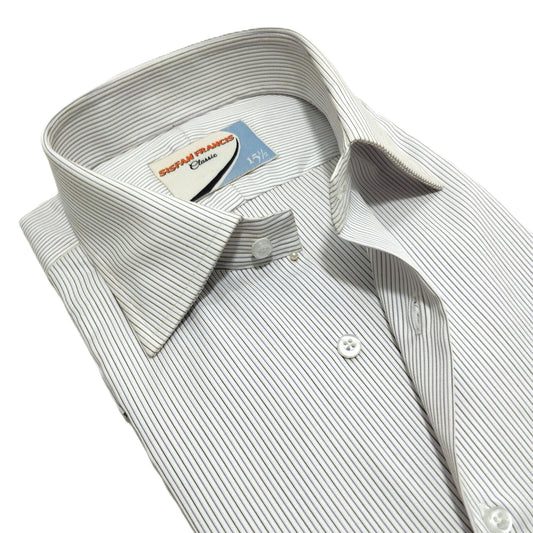 Black n Blue Pin Stripes in Jacquard