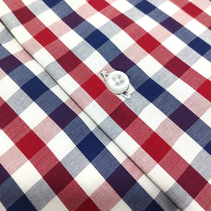 Royal Red & Navy Breeze Checks Shirt - RnB1002