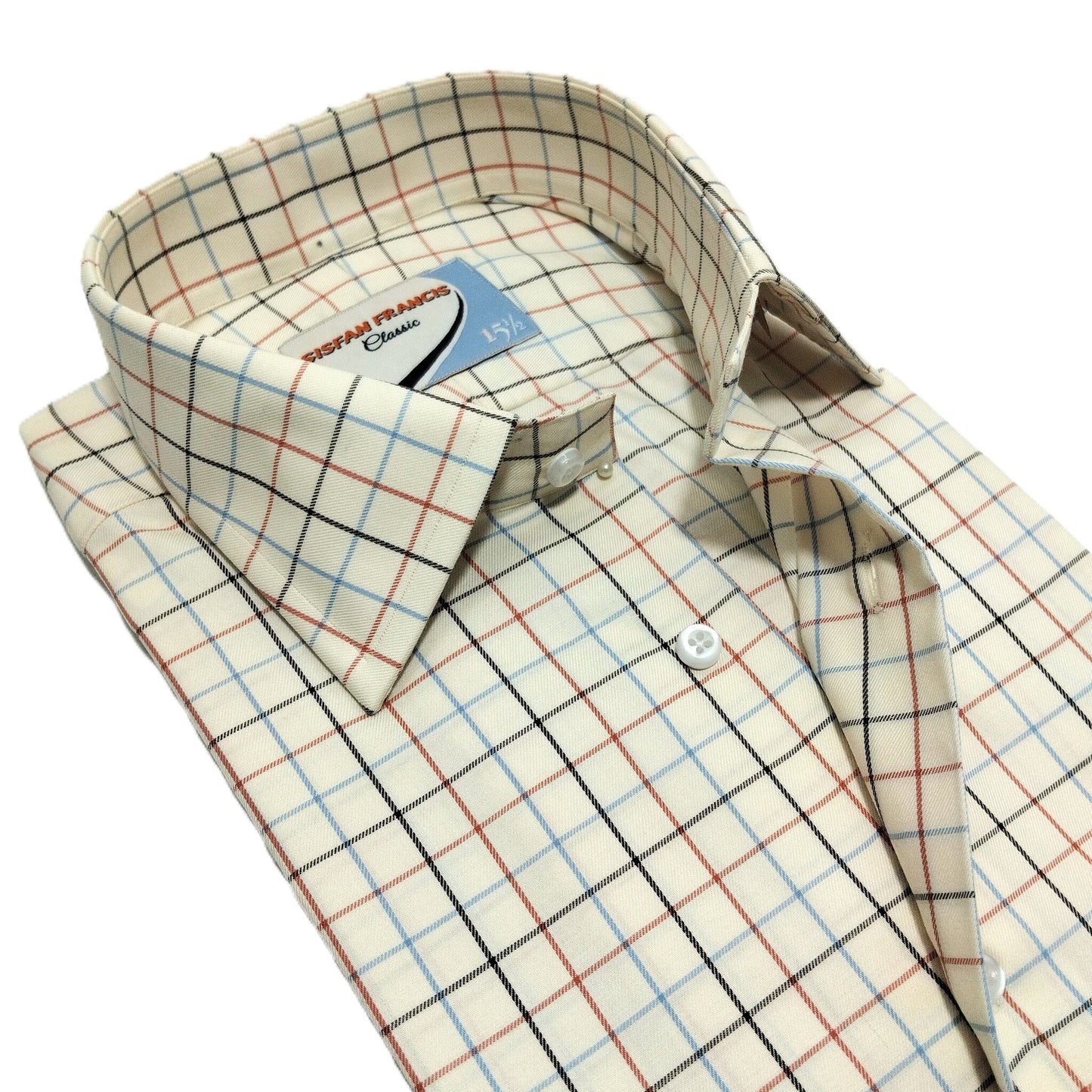 Ivory Royal Checks in Micro Twill