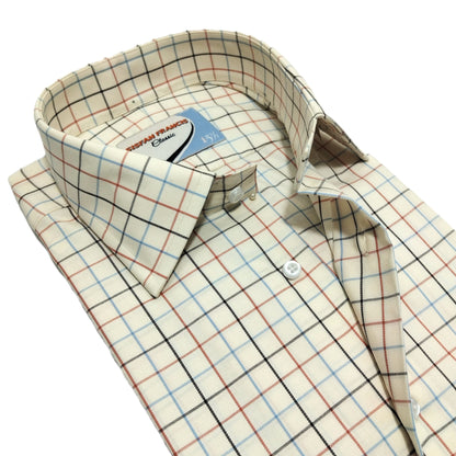 Ivory Royal Checks in Micro Twill