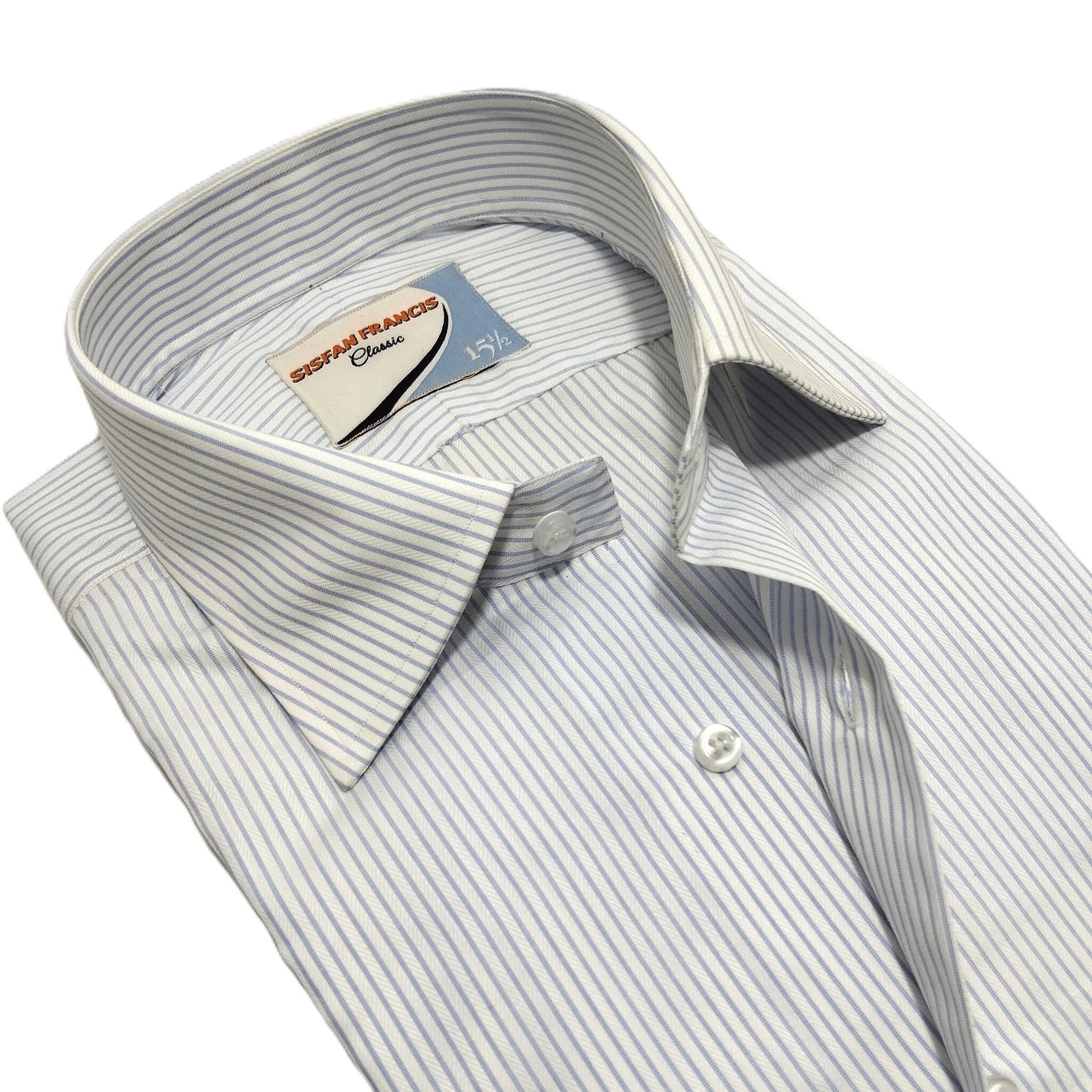 Blue pin stripes in HB Jacquard