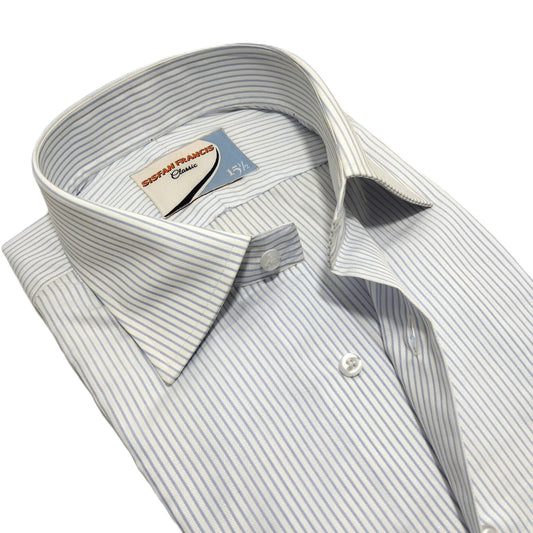 Blue pin stripes in HB Jacquard