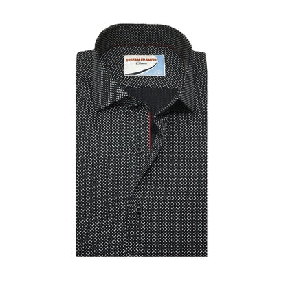 Black Ostrich Dots in Silken Touch