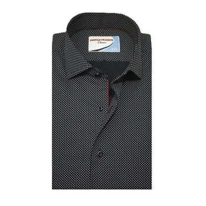 Black Ostrich Dots in Silken Touch