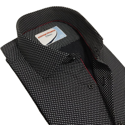 Black Ostrich Dots in Silken Touch